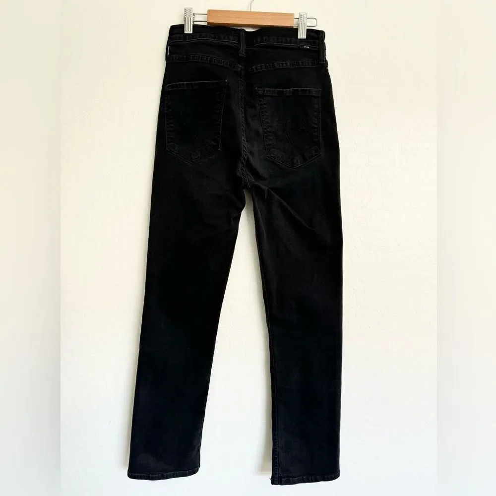 Mother High Wasted Rider Ankle Jeans 26 Not Guilty Black Stretch Denim - Picture 5 of 13